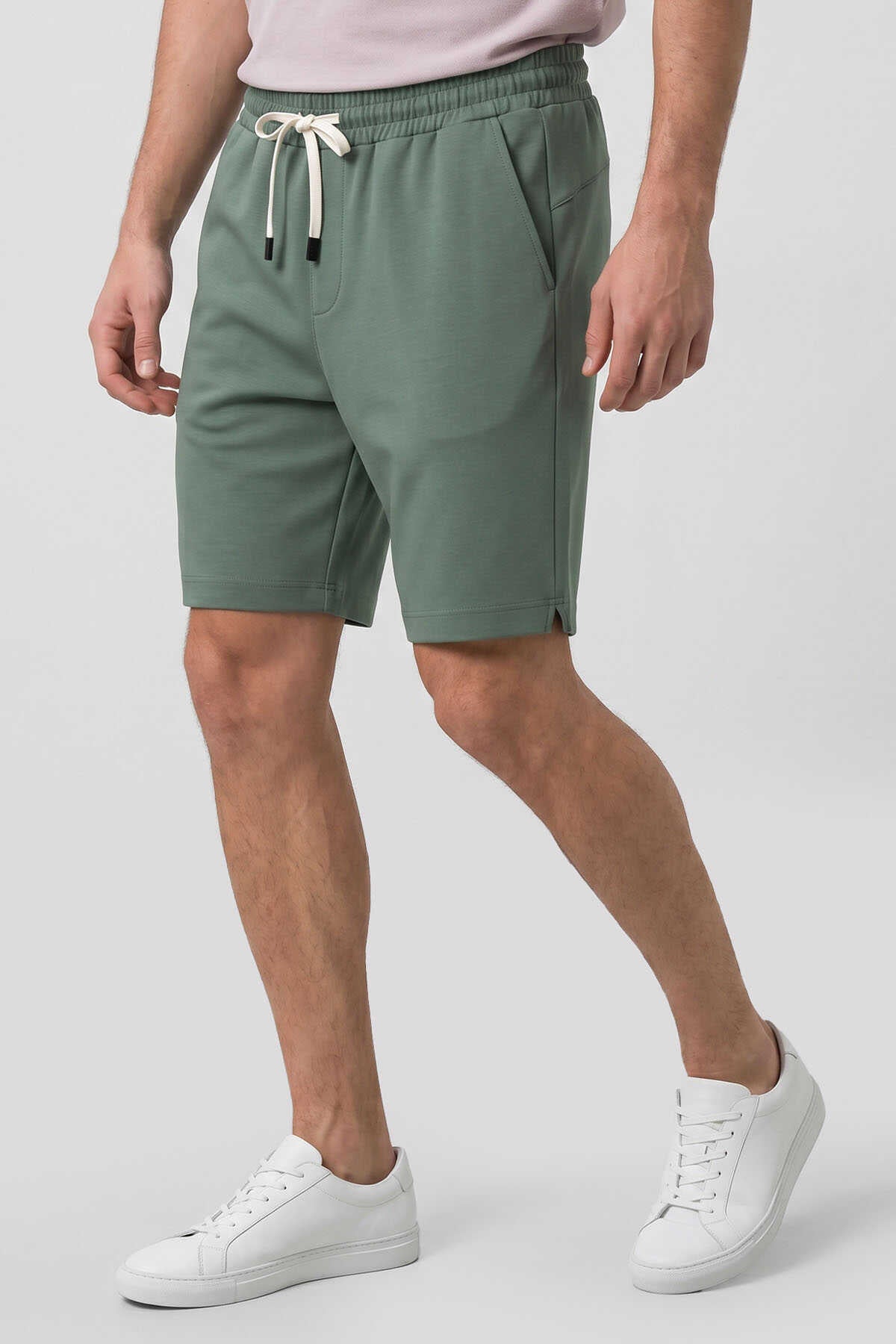 Pantaloni scurți Tommylife Wholesale Cactus Standard Fit Basic pentru bărbați cu buzunare la spate - 81314