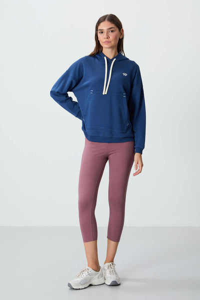 Tommylife Toptan Kapüşonlu Oversize Kadın Sweatshirt 97291 Parlament