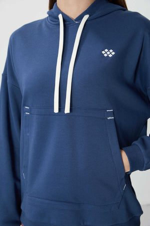 Tommylife Toptan Kapüşonlu Oversize Kadın Sweatshirt 97291 Parlament
