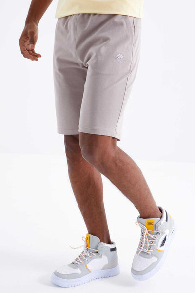 Tommylife Toptan Bej Inchis Cu Sireturi Standard Fit Basic Barbati Pantalon Scurt - 81212