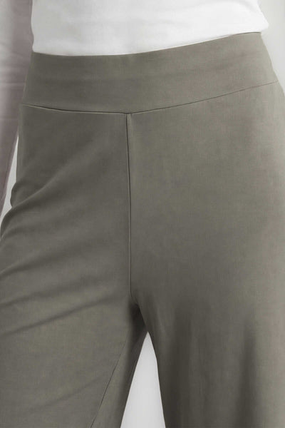 Pantaloni damă Tommylife, cu croială largă, bej închis, cu corset Palazzo, en-gros - 94681