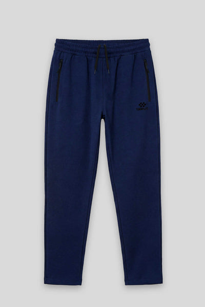 Tommylife Toptan Lacivert Basic Belden Bağcıklı Klasik Paça Erkek Büyük Beden Eşofman Alt - 84844
