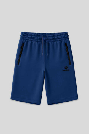 Tommylife Toptan Lacivert Büyük Beden Fermuar Cep Detaylı Standart Kalıp Erkek Şort - 81151
