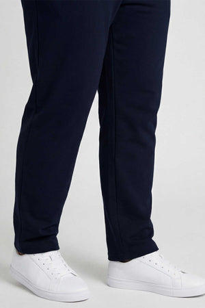 Set trening pentru bărbați, mărime mare, cu guler înalt, model clasic, Tommylife, en-gros, bleumarin - 85176