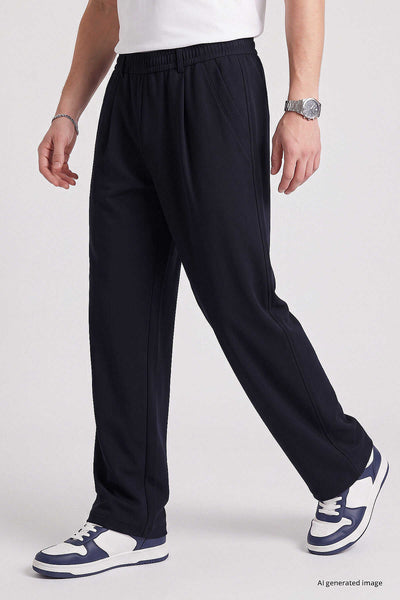 Tommylife Toptan Lacivert Rahat Form Erkek Palazzo Pantolon - 82199
