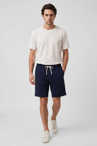 Pantaloni scurți bărbați Tommylife Wholesale, bleumarin, croială standard, cu buzunare la spate - 81314