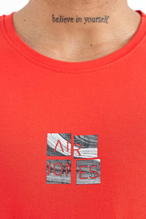 Tommylife Toptan Miles O Yaka Standart Kalıp Baskılı Erkek T-Shirt 88222 Fiesta
