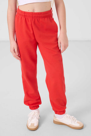 Tommylife Toptan O Yaka Baskılı Lastik Paçalı Standart Fit Kız Çocuk Eşofman Takım 75186 Ekru Fiesta