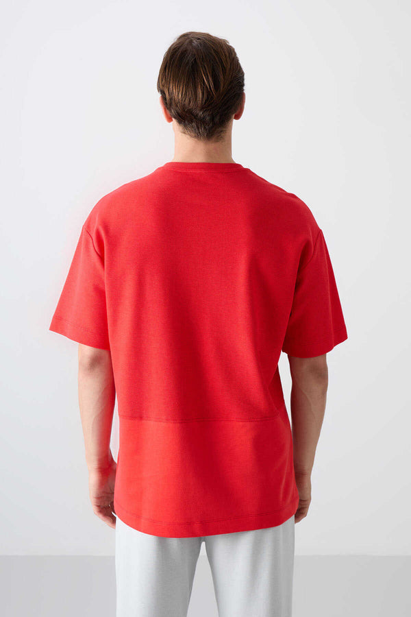 Tommylife Toptan O Yaka Oversize Basic Erkek T-Shirt 88337 Fiesta