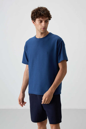 Tommylife Toptan O Yaka Oversize Basic Erkek T-Shirt 88379 Parlament