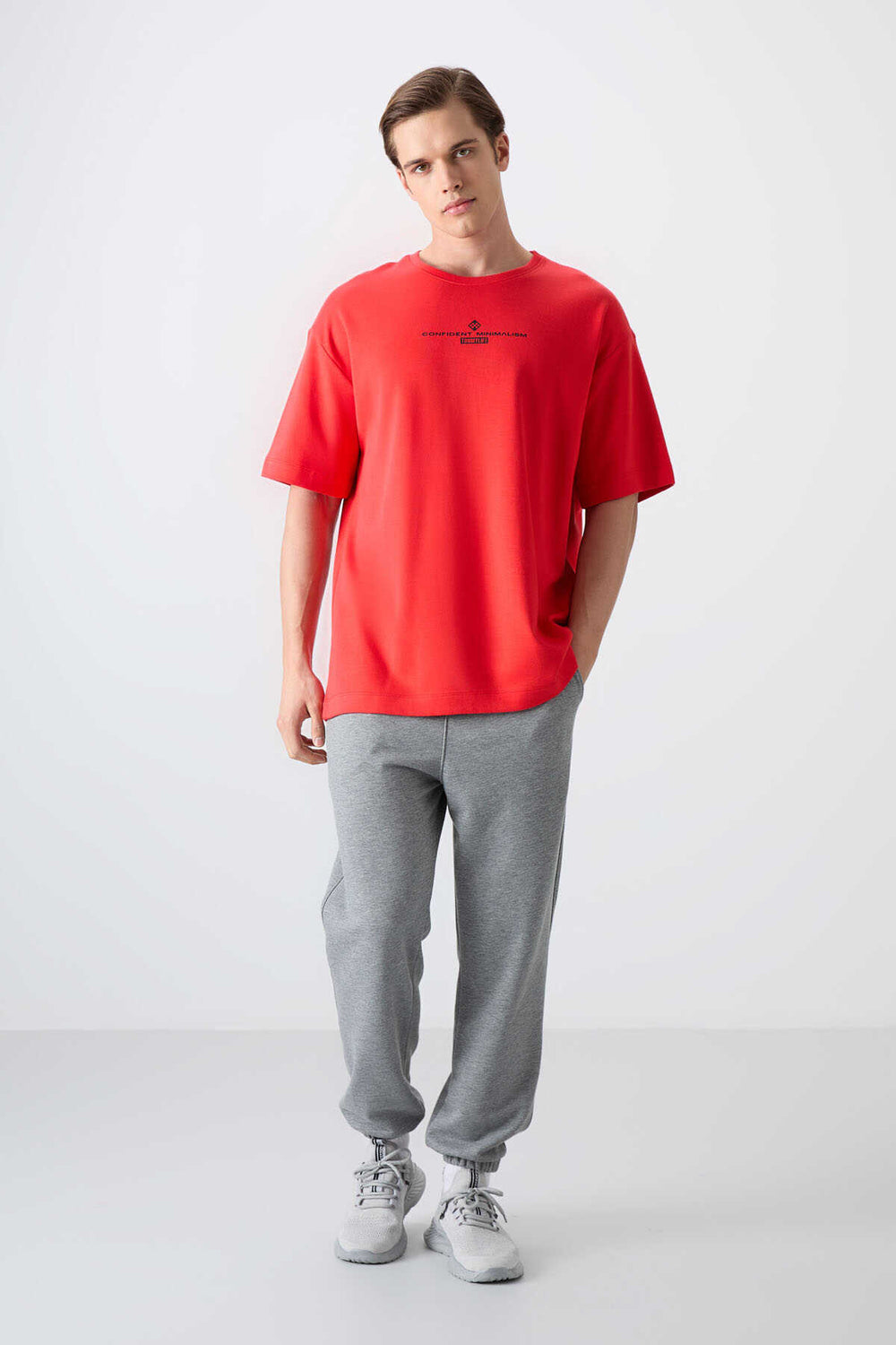 Tommylife Toptan O Yaka Oversize Baskılı Erkek T-Shirt 88321 Fiesta