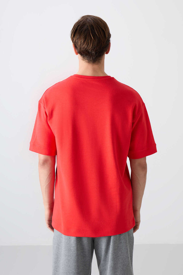 Tommylife Toptan O Yaka Oversize Baskılı Erkek T-Shirt 88322 Fiesta