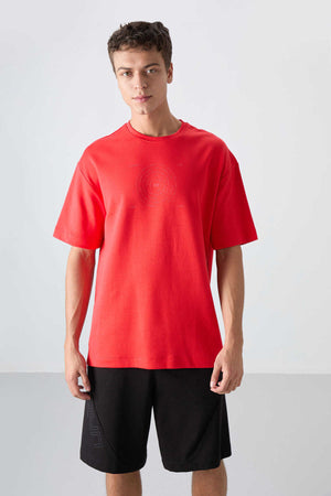 Tommylife Toptan O Yaka Oversize Baskılı Erkek T-Shirt 88324 Fiesta