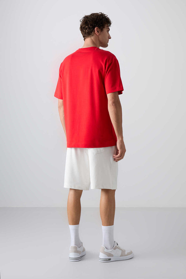 Tommylife Toptan O Yaka Oversize Baskılı Erkek T-Shirt 88345 Fiesta