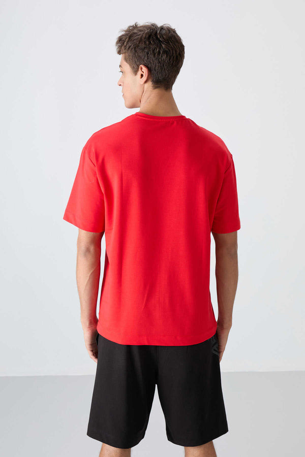 Tommylife Toptan O Yaka Oversize Baskılı Erkek T-Shirt 88350 Fiesta
