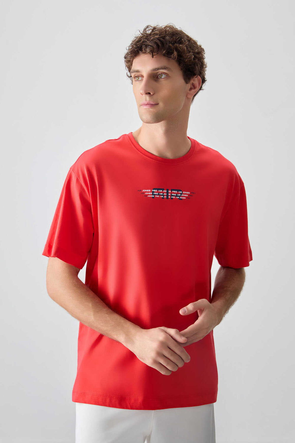 Tommylife Toptan O Yaka Oversize Baskılı Erkek T-Shirt 88356 Fiesta