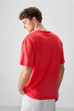 Tommylife Toptan O Yaka Oversize Baskılı Erkek T-Shirt 88356 Fiesta