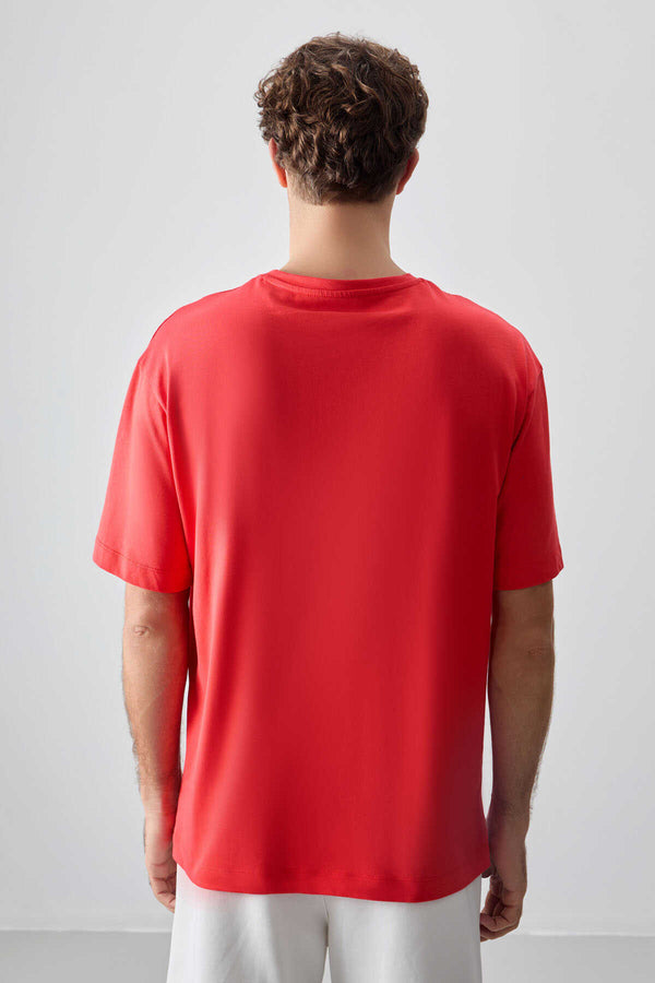 Tommylife Toptan O Yaka Oversize Baskılı Erkek T-Shirt 88357 Fiesta