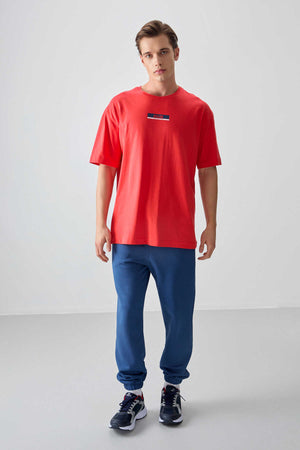 Tommylife Toptan O Yaka Oversize Baskılı Erkek T-Shirt 88359 Fiesta
