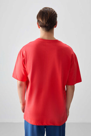 Tommylife Toptan O Yaka Oversize Baskılı Erkek T-Shirt 88359 Fiesta