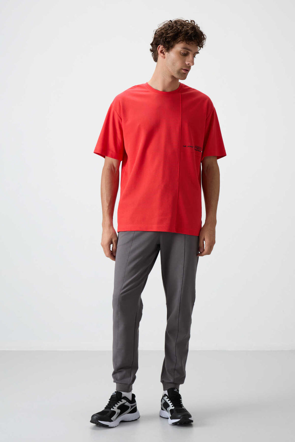 Tommylife Toptan O Yaka Oversize Baskılı Erkek T-Shirt 88370 Fiesta