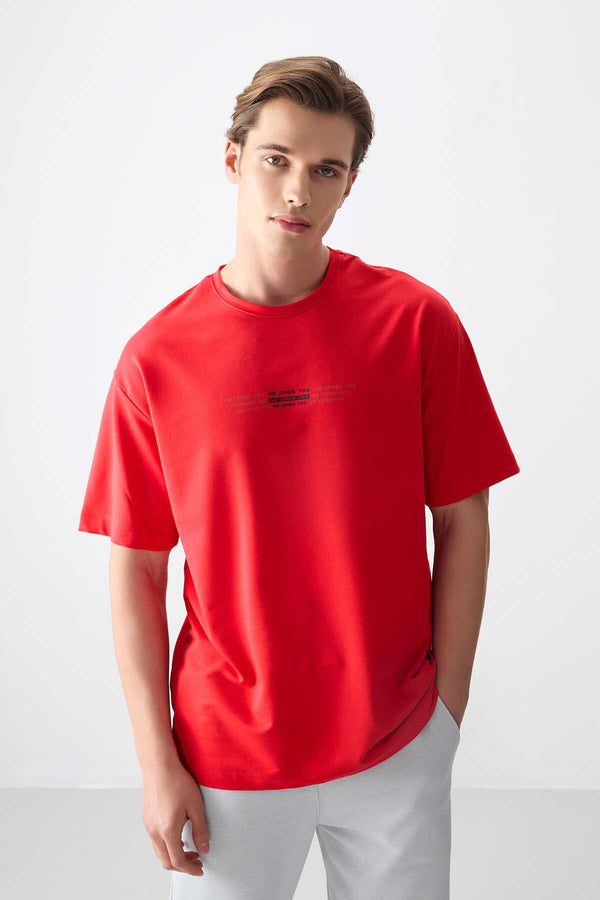 Tommylife Toptan O Yaka Oversize Baskılı Erkek T-Shirt 88374 Fiesta