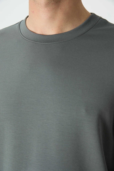 Tommylife Toptan O Yaka Rahat Form Basic Erkek Sweatshirt 88053 Çağla