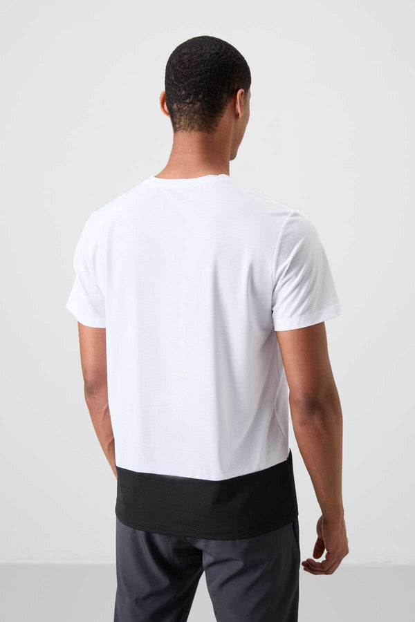 Tommylife Toptan O Yaka Standart Kalıp Aktif Spor Erkek T-Shirt 88383 Beyaz