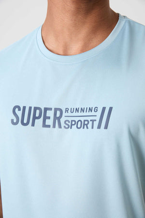 Tommylife Toptan O Yaka Standart Kalıp Aktif Spor Erkek T-Shirt 88385 Açık Mavi
