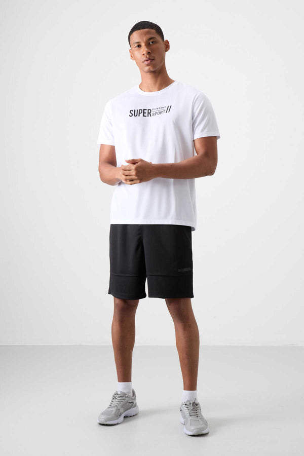 Tommylife Toptan O Yaka Standart Kalıp Aktif Spor Erkek T-Shirt 88385 Beyaz