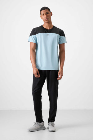 Tommylife Toptan O Yaka Standart Kalıp Aktif Spor Erkek T-Shirt 88386 Açık Mavi