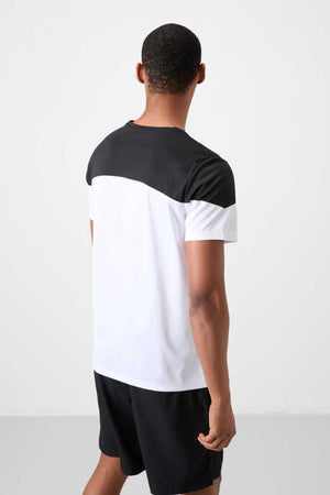 Tommylife Toptan O Yaka Standart Kalıp Aktif Spor Erkek T-Shirt 88386 Beyaz