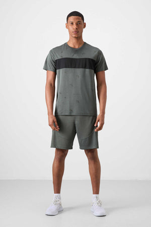 Tommylife Toptan O Yaka Standart Kalıp Aktif Spor Erkek T-Shirt 88398 Haki