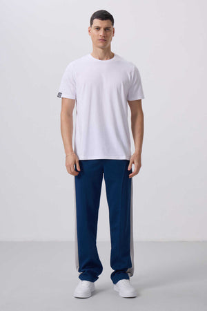Tommylife Toptan O Yaka Standart Kalıp Basic Erkek T-Shirt 87911 Beyaz