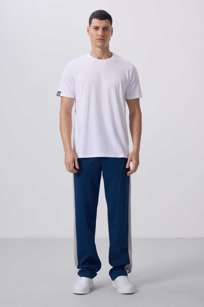 Tommylife Toptan O Yaka Standart Kalıp Basic Erkek T-Shirt 87911 Beyaz