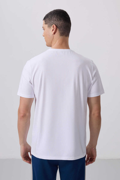 Tommylife Toptan O Yaka Standart Kalıp Basic Erkek T-Shirt 87911 Beyaz