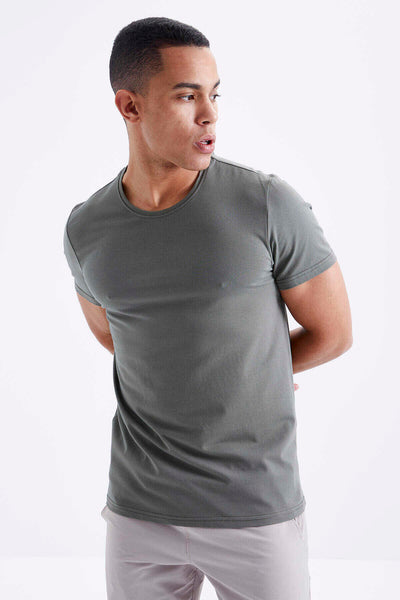 Tommylife Toptan O Yaka Standart Kalıp Basic Erkek T-Shirt 87911 Çağla