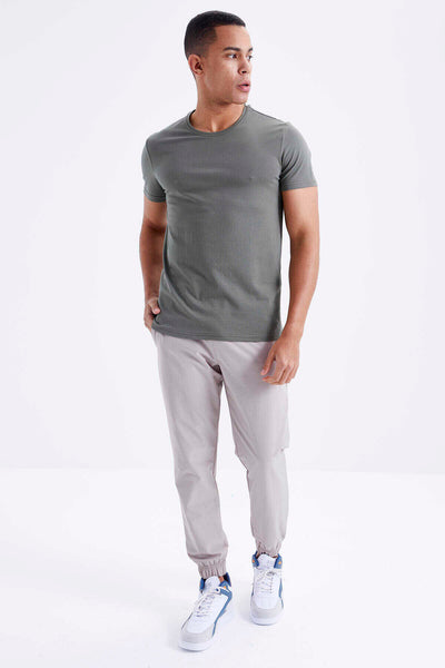 Tommylife Toptan O Yaka Standart Kalıp Basic Erkek T-Shirt 87911 Çağla