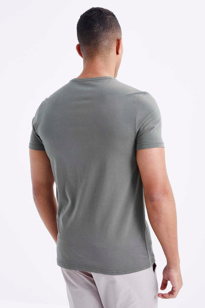 Tommylife Toptan O Yaka Standart Kalıp Basic Erkek T-Shirt 87911 Çağla