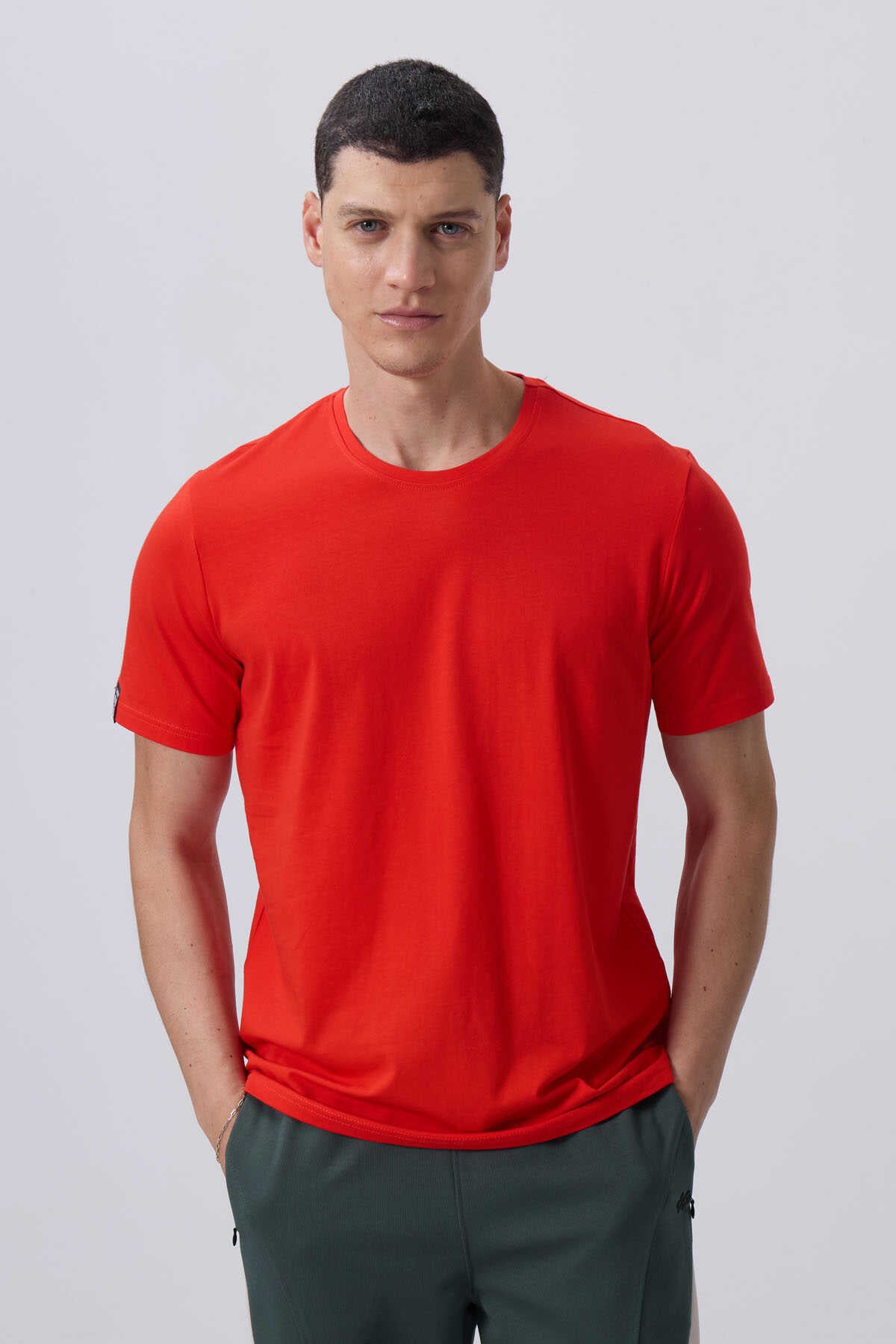 Tommylife Toptan O Yaka Standart Kalıp Basic Erkek T-Shirt 87911 Fiesta