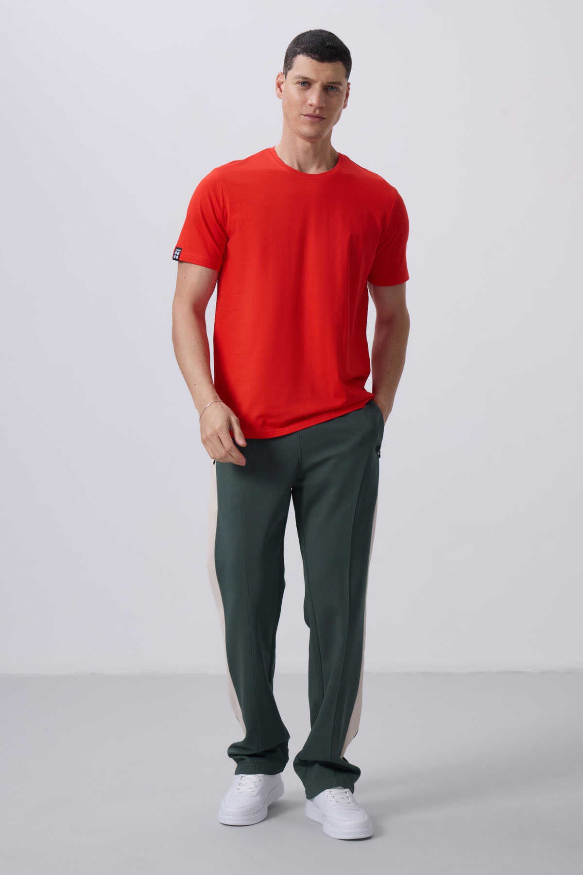 Tommylife Toptan O Yaka Standart Kalıp Basic Erkek T-Shirt 87911 Fiesta