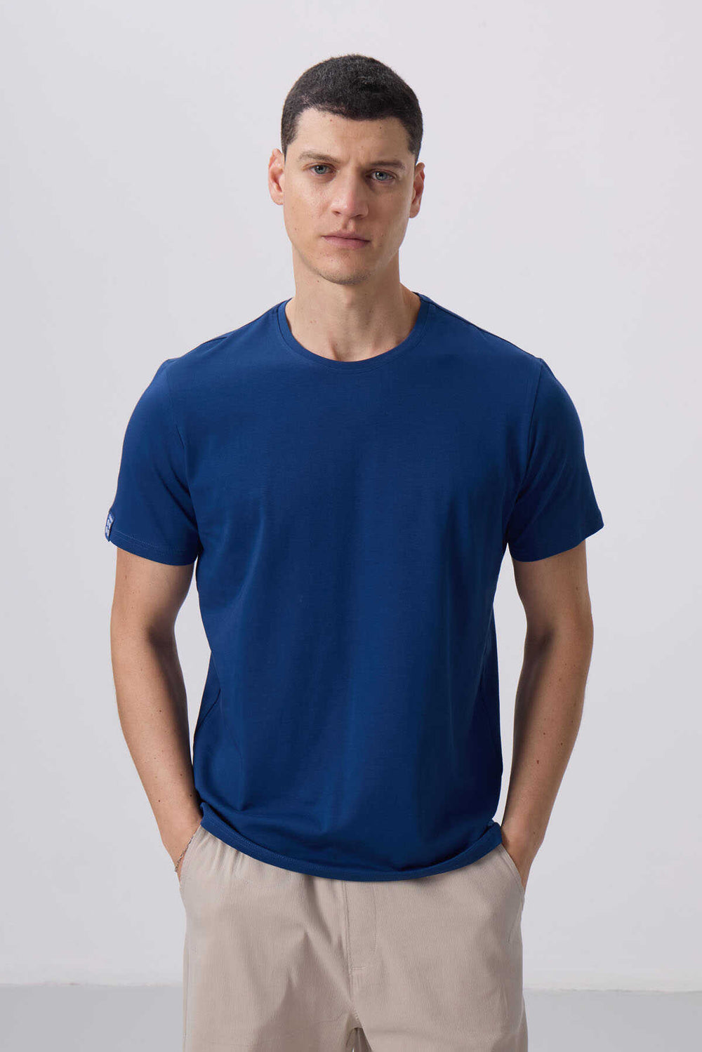 Tommylife Toptan O Yaka Standart Kalıp Basic Erkek T-Shirt 87911 Parlament