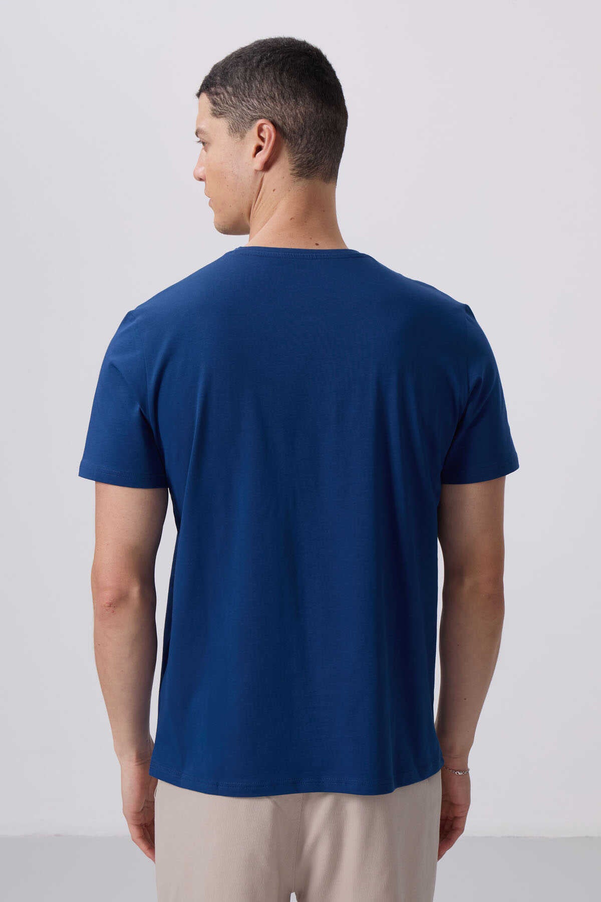 Tommylife Toptan O Yaka Standart Kalıp Basic Erkek T-Shirt 87911 Parlament