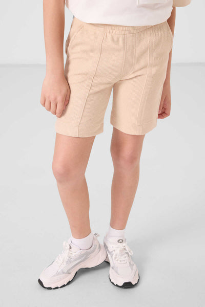 Tommylife Toptan Pamuklu Yumuşak Dokulu Standart Fit Basic Erkek Çocuk Şort 11289 Bej