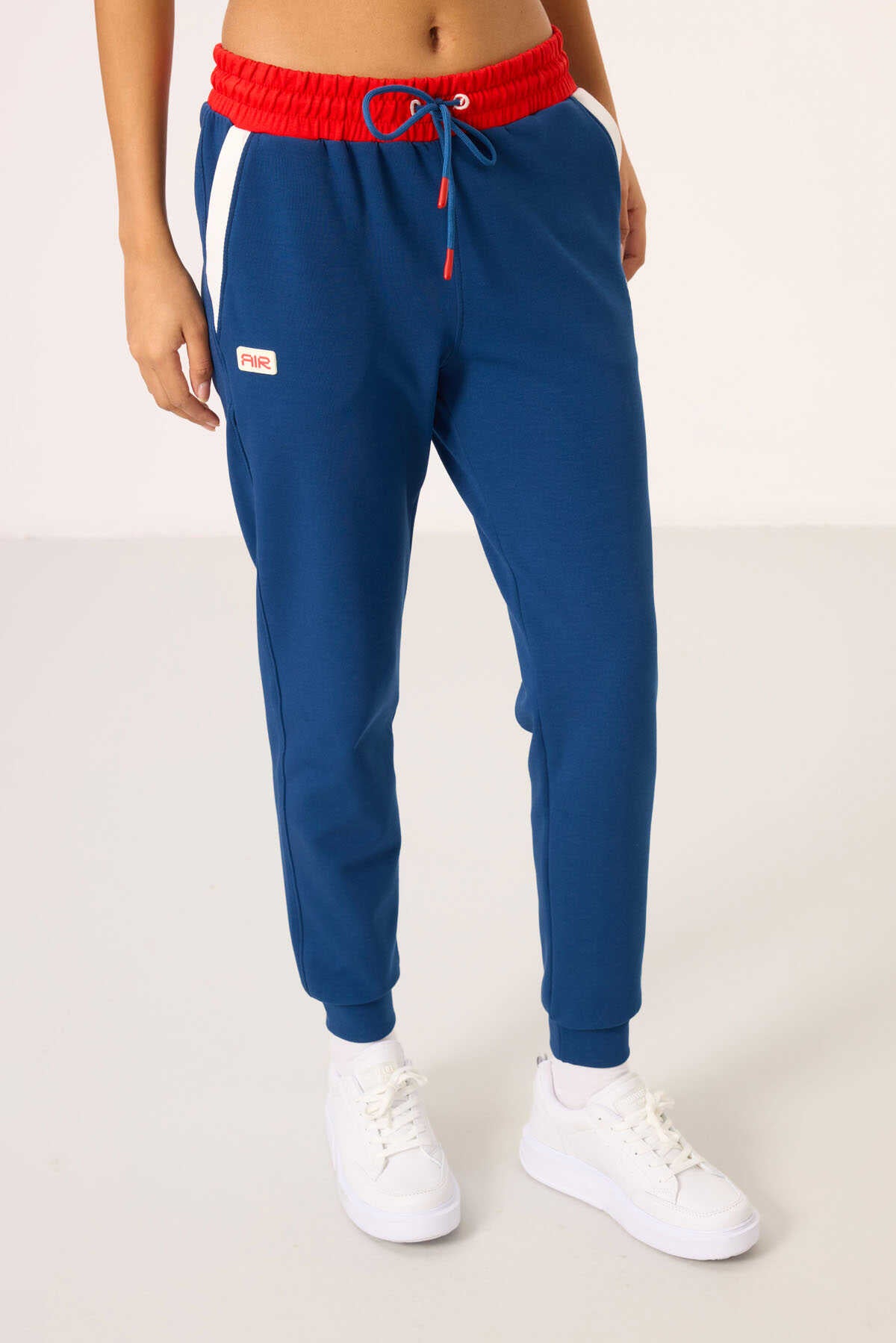 Tommylife Toptan Parliament Kapüşonlu Renk Bloklu Kadın Eşofman Takım - 95327