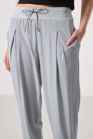 Tommylife Toptan Polyester Cepli Standart Kalıp Kadın Pantolon - 94677 Taş