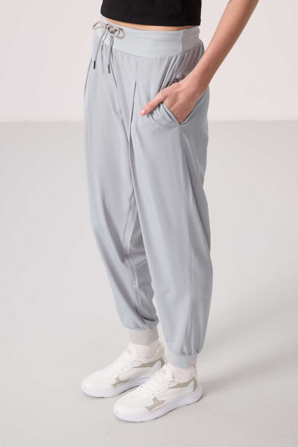 Tommylife Toptan Polyester Cepli Standart Kalıp Kadın Pantolon - 94677 Taş