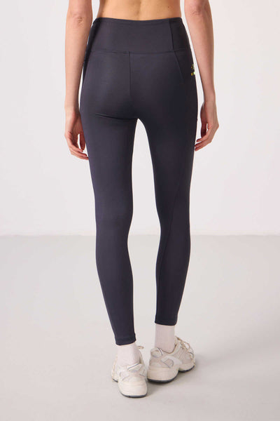 Tommylife Toptan Polyester Esnek Standart Fit Performans Kadın Tayt - 94667 Antrasit