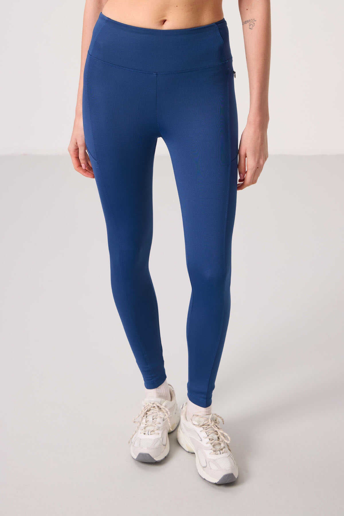 Tommylife Toptan Polyester Esnek Standart Fit Performans Kadın Tayt - 94667 Parlament