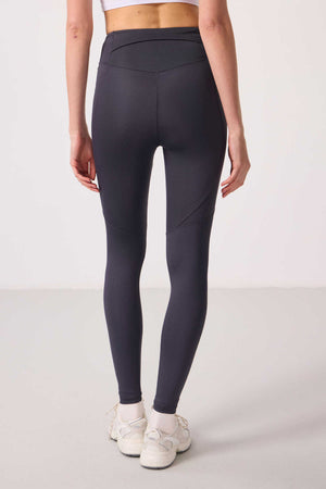 Tommylife Toptan Polyester Standart Fit Esnek Performans Kadın Tayt - 94666 Antrasit